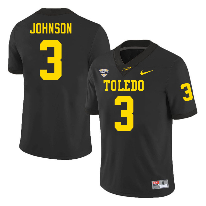 Diontae Johnson Toledo Jersey,Toledo Rockets #3 Diontae Johnson Jersey Youth College-Black